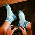 thumbnail image 2 of Sky/Blue Quarter Crew Socks, 2 of 8