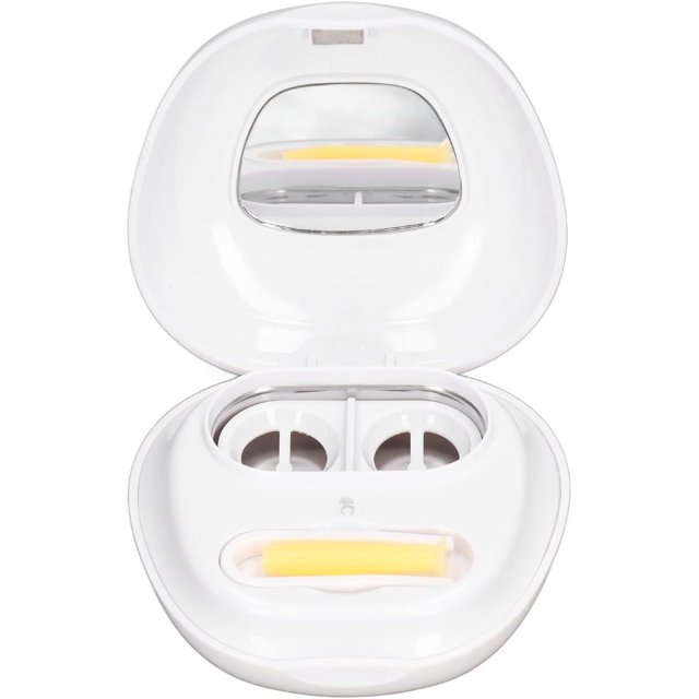 Portable Ultrasonic Contact Lens Cleaner, Automatic Contact Lens Cleaning Machine for OK Colored Lenses, Plus Sterilization Capacity Lens Cleaner