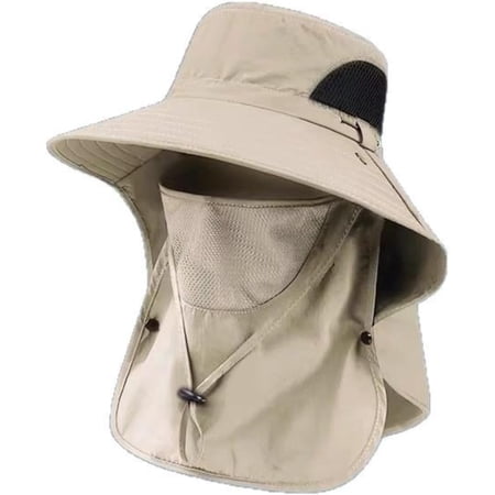 Fisherman s hat Summer Sun Protection hat Men s Hiking hat Fishing face Neck Protection Large Brimmed Sun Protection hat