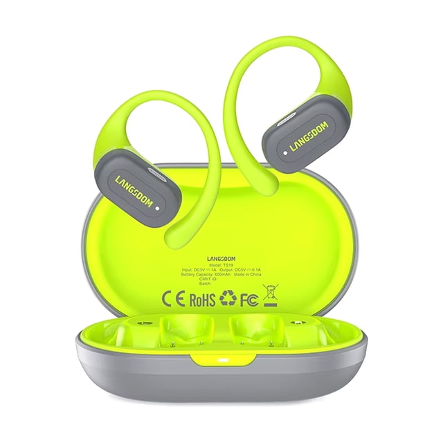 Audífonos Langsdom TS19 Impermeables para Deporte verdes