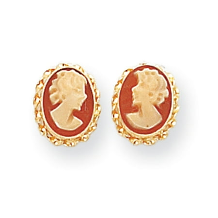 - 14k Madi K Cameo Post Earrings