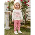 thumbnail image 5 of Cenuakty Girl Fall Outfits Letter Print Long Sleeve Sweatshirt and Pants, 5 of 8