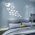 thumbnail image 4 of nipocaio 16 Pieces Acrylic Mirror Adhesive Wall Mirror Sticker Heart Sticker Silver Mirror Stickers Mural Mirror Wall Sticker Acrylic Mirror Wall Stickers For Home Decoration, 4 of 5