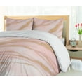 thumbnail image 3 of Ambesonne Pink Duvet Cover Set, Neutral Rosy Hue Marble Print, King, Sand Brown Pale Rose, 3 of 4