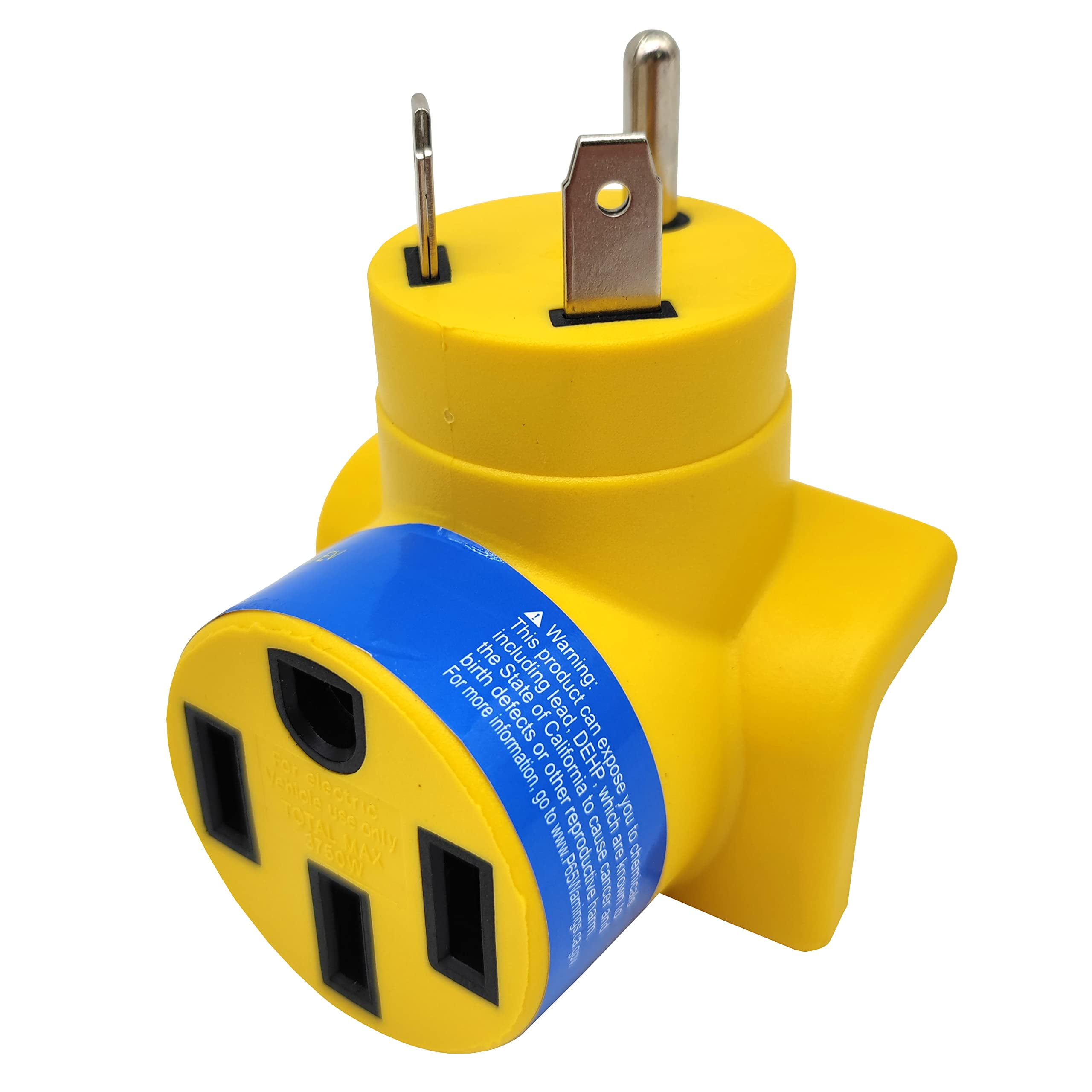 Parkworld 885378Y EV Charging Adapter NEMA TT-30P to 14-50R One Piece Compact Adapter (ONLY for Tesla or Other EV Charger use, NOT for RV)