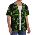 thumbnail image 2 of Gukieu DINOSAUR IN SPACE Print Men's Short-sleeved Shirts, Button-down Pocket Shirts, T-shirts, Beach Vacation Travel Summer Clothing-3X-Large, 2 of 5