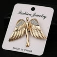 thumbnail image 3 of EHJRE Fashion Gold Delicate Angel Brooches Crystal Brooch Pin For Men Women - Gold, 3 of 9