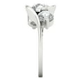 thumbnail image 3 of 3.5 ct round cut clear Zircon 18k white gold 3 stone Bridal Wedding Engagement Promise Anniversary Ring for Women size 7.25, 3 of 7