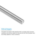 thumbnail image 4 of Fully Threaded Rod M12 x 90mm 13mm Pitch 304 Stainless Steel Right Hand 4pcs, 4 of 7