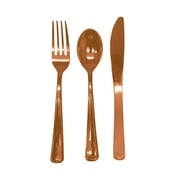 Way to Celebrate Dark Gold Plastic Assorted Cutlery, 24 ct