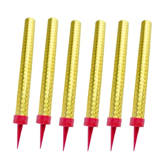 Brtukke Gold Sparkler Birthday Candles, 6 Count, Party Decorations