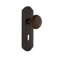 thumbnail image 2 of Nostalgic Warehouse Decbrn_Prv_234_Kh Vintage Brown Porcelain Privacy Door Knob Set -, 2 of 7