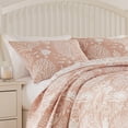 thumbnail image 3 of Greenland Home Coastal Paradise Jacquard Woven Decorative Pillow Sham, Marina Blush, King, 3 of 7