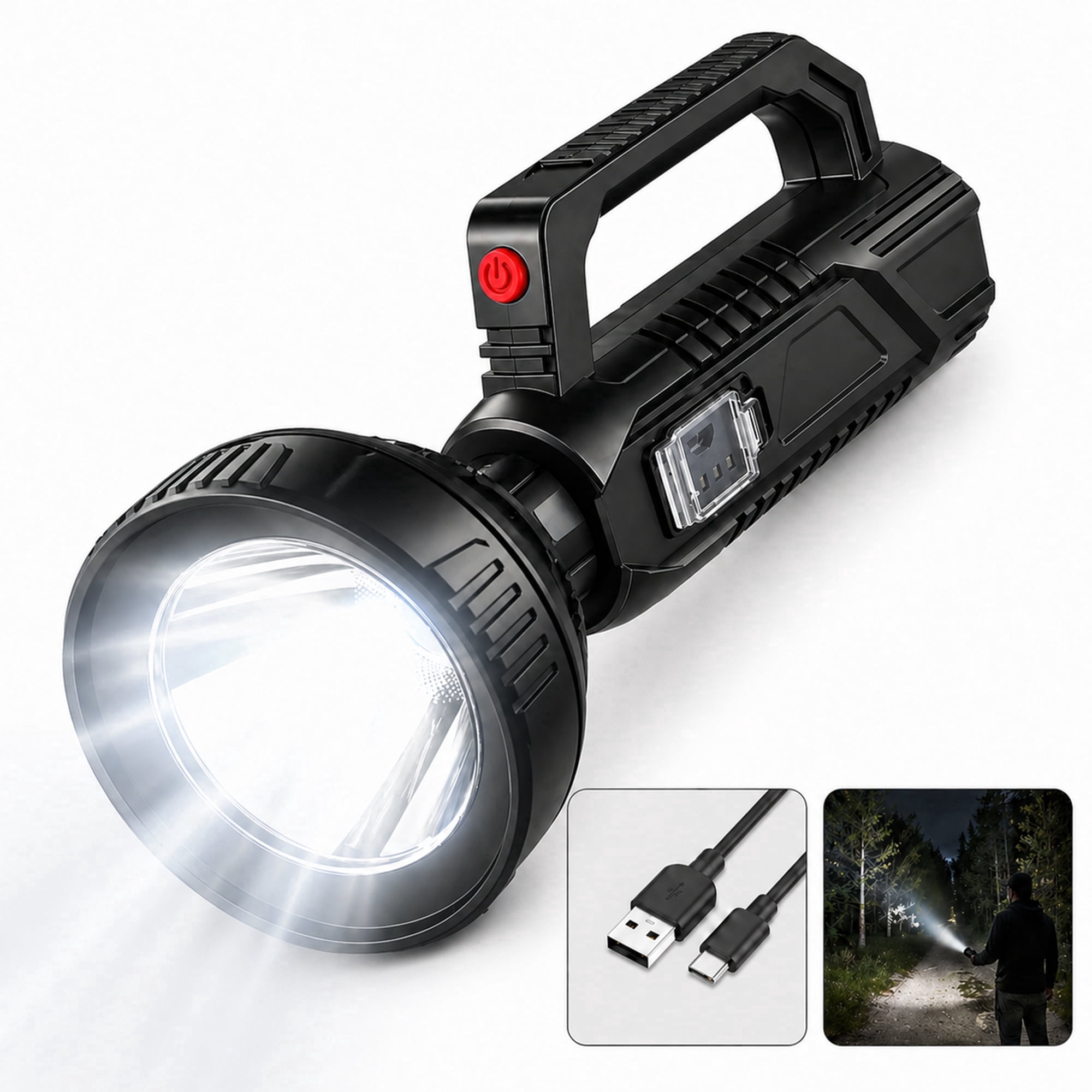 bell rechargeable led flashlight with 12v usb adapter charger Hand Crank Emergency Radio Phone featuring a 7 Bell+Howell Taclight Tactical Flashlight 3