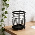 thumbnail image 2 of Fiudx Stainless Steel Toothbrush Holder Wall Mount | Rustproof Bathroom Organizer with Drainage | Countertop or Shower Mount for Toothpaste & Razors | 1-Piece, 2 of 6