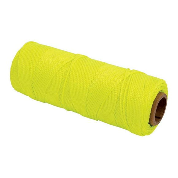 Marshalltown 2826527 Fluorescent Yellow Twisted Masons Line, 1000 ft. - No.18 Nylon