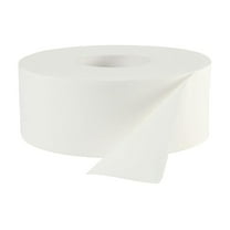 6100 JRT Bath Tissue, Jumbo Roll, 12 Rolls - White, 2-Ply, 1000ft Per Roll - Recycled, Embossed Toilet Paper for Home & Commercial Use