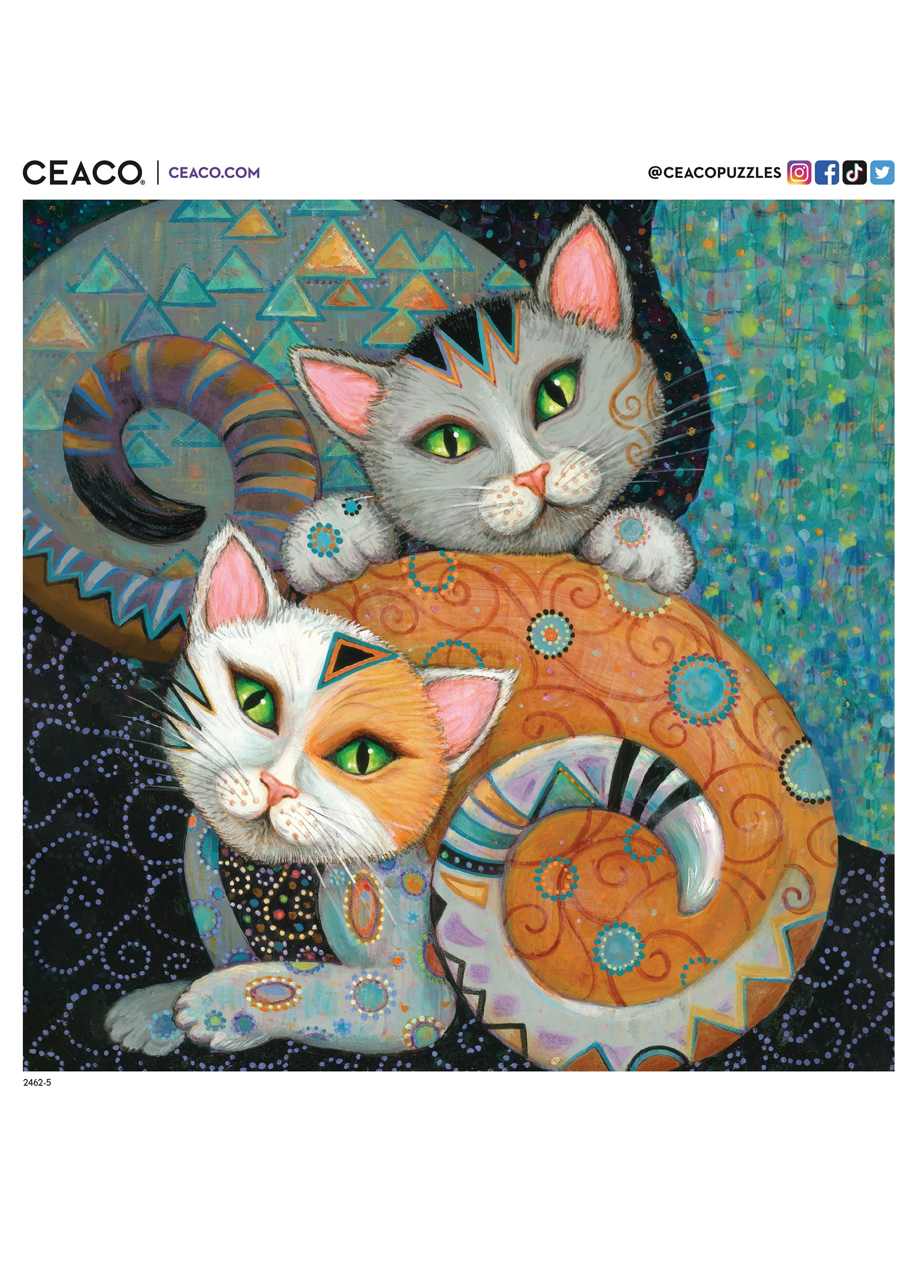 Ceaco - Kleo Kats - Kuddlekats - 500 Piece Interlocking Jigsaw Puzzle