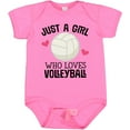 thumbnail image 3 of Inktastic Just a Girl Who Loves Volleyball Girls Baby Bodysuit, 3 of 5