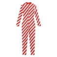 thumbnail image 5 of vastwit Women's Christmas Candy Cane Jumpsuit Long Sleeve Striped Bodysuit Unitards Red M, 5 of 6