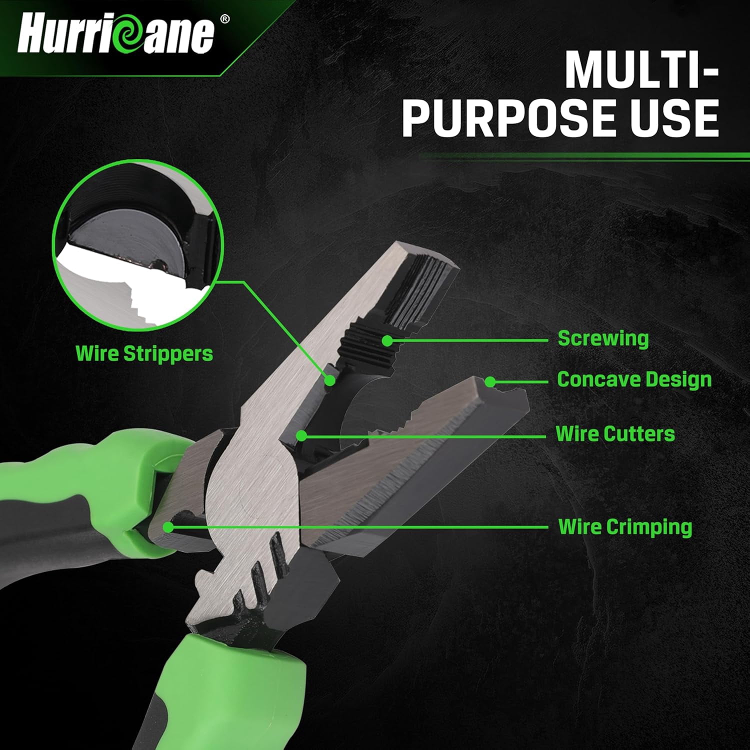 6" Stripped Screw Extractor Pliers, Pro Linesman Pliers with Non-Slip Jaws, Remove Damaged/Rusted Screws Fast, with Wire Cutter, Crimper & Stripper