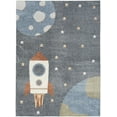 thumbnail image 4 of Nourison Astra Machine Washable Contemporary Sky Blue 5'3" x 7' Kids Area Rug, (5x7), 4 of 10
