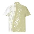 thumbnail image 5 of Camisas de Manga Larga para Hombres Impresos Girar Hacia Abajo Botones de Cuello Lateral Dividido, Casual Blusa de Manga Corta, 5 of 5
