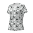 thumbnail image 3 of Wukai African Animals Casual V-Neck Graphic Tees for Women: Lightweight and Breathable Summer Tops with Stylish Design-X-Large, 3 of 8