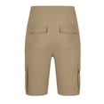 thumbnail image 6 of BiZtdJrK Men's Cargo Shorts Below Knee Capri Pants Casual Loose Fit Long Short with Elastic Drawstring Multi-Pockets Khaki XXXXL, 6 of 8