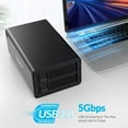 thumbnail image 7 of ORICO Dual Bay Aluminum Hard Drive Docking Station USB 3.0 to SATA 5Gbps,Support 32TB, 7 of 7