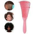 thumbnail image 2 of Cepillo desenredante, peine de pulpo de plástico incorporado para cabello rizado afro texturizado 3a a 4c, ondulado/húmedo/seco/largo y grueso, 2 of 8