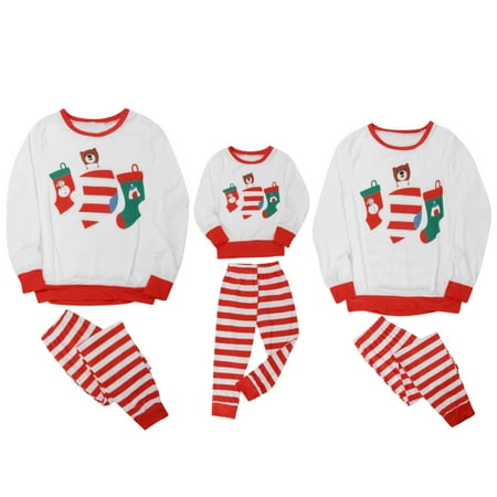 

Family Matching Christmas Pajamas Set - Xmas Family Holiday Home Sleepwear Pjs Sets Long Sleeve Nightwear 2 Pcs Pj Set