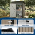 thumbnail image 2 of Rangement Extérieur en Métal 5 X 3 Pi Rangement Extérieur – Porte Verrouillable – Toit en Pente – Armoire Utilitaire Compacte en Acier Galvanisé Résistant aux Intempéries pour Jardin, Patio, Pelouse – Ventilée – Brun, 5 X 3 Pi, 2 of 7