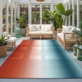 thumbnail image 2 of Area Rugs 5'x7', Red Duck Green Ombre Carpet Runner Indoor Outdoor Rugs Home Decor Aesthetic, Contemporary Abstract Gradient Non Slip Mats Washable Accent Rug for Living Room Bedroom, 2 of 8
