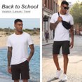 thumbnail image 5 of Satankud Men's Casual Cargo Shorts Classic Relaxed Drawstring Stretch Elastic Waist Beach Shorts with 5 Pockets Carbon gray-42, 5 of 8