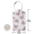 thumbnail image 4 of Fuzoiu Pink Butterflies (2) Print Premium Leather Luggage Tag,Travel Accessory,Luggage Tag for Suitcase Baggage Handbag Travel Bag,Name Card & Privacy Cover-4 PCS, 4 of 5