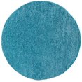 thumbnail image 3 of SAFAVIEH August Shag Collection AUG900K Solid Non-Shedding Living Room Bedroom Dining Room Entryway Plush 1.2-inch Thick Area Rug, 6'7" x 6'7" Round, Turquoise, 3 of 4