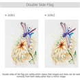 thumbnail image 2 of Spring Summer House Flag 28x40 Double Sided Flying Violet Dragonfly and Lily Flower Garden Yard Flags Welcome Spring Rustic Farmhouse Outdoor Banner Party Home Decor, 2 of 5