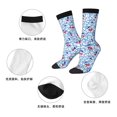 thumbnail image 5 of Honeii Red Cherries Print Adult Socks,Crew Socks,Casual Calf Socks,Daily Wear Socks for Men & Women, Perfect for Sports, Casual and Everyday Use, 5 of 6