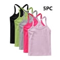 thumbnail image 6 of zbxnLI 5 Pack Girls Dance Tank Tops Racerback Camisole Tops Cotton Spaghetti Strap Undershirts for Kids, 6 of 8