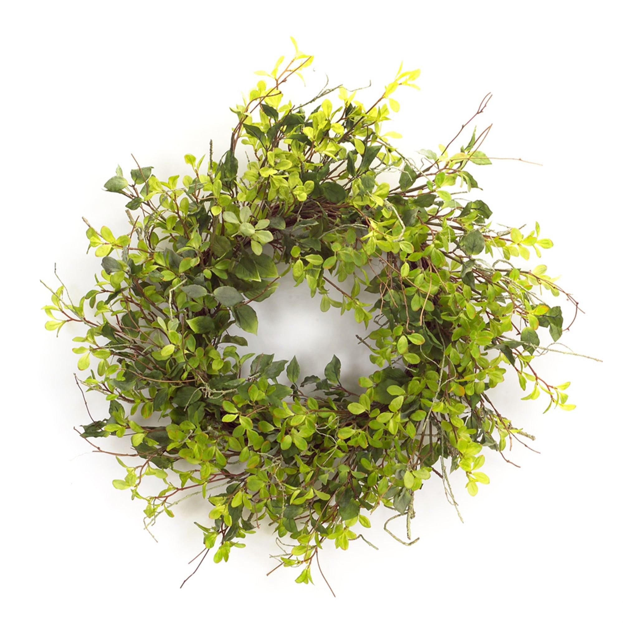 Oversized Mixed Foliage Wreath 30"D Polyester/Twig