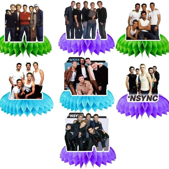 NSYNC Honeycomb Centerpieces Table Toppers Decorations for Birthday Party Decor Supplies Photo Props