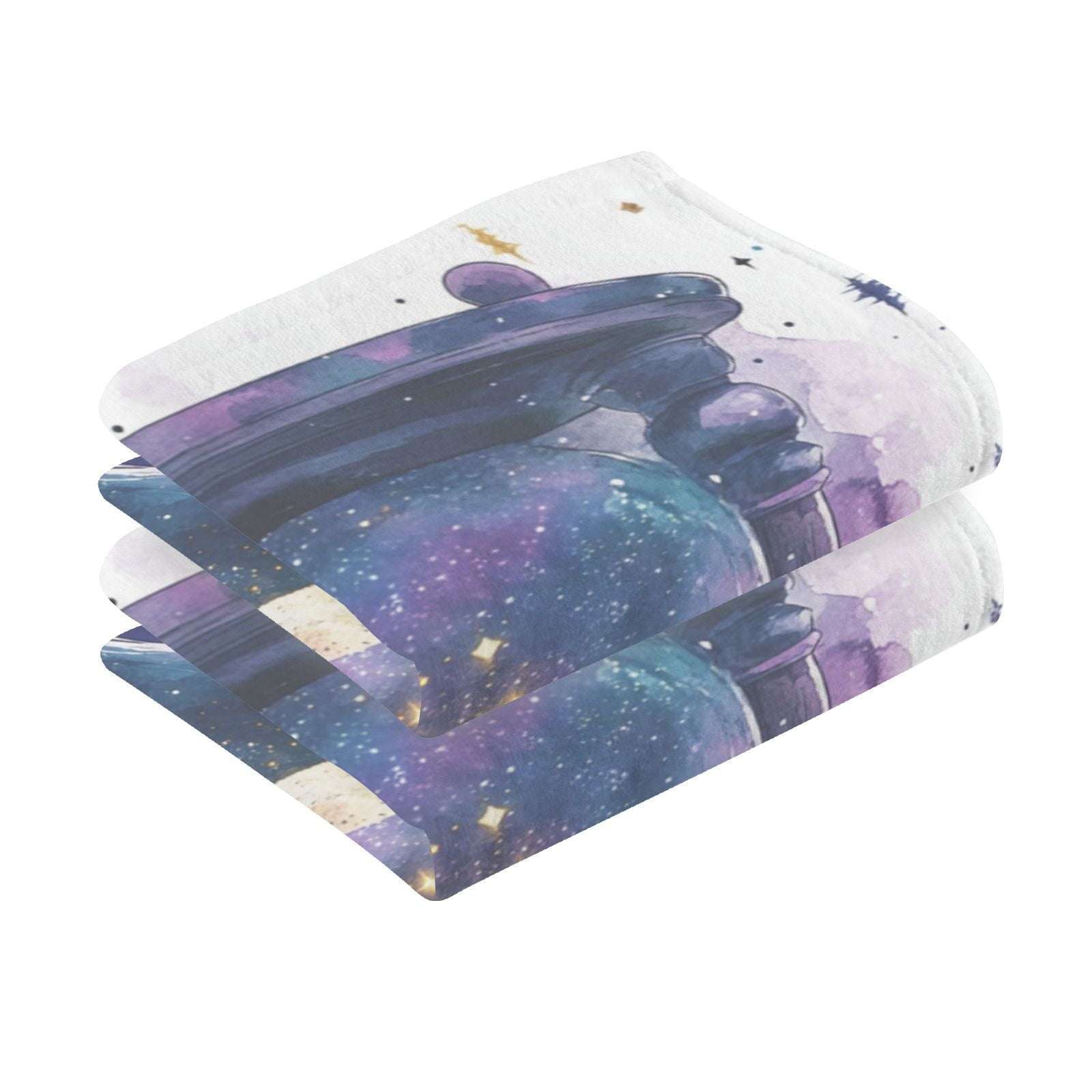 Forest Hourglass Hand Towels Cotton Bath Towels Large Face Towels Absorbent for Bathroom 2 Packs