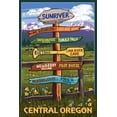 thumbnail image 1 of Sunriver, Oregon, Destination Signpost (36x54 Giclee Gallery Art Print, Vivid Textured Wall Decor), 1 of 3