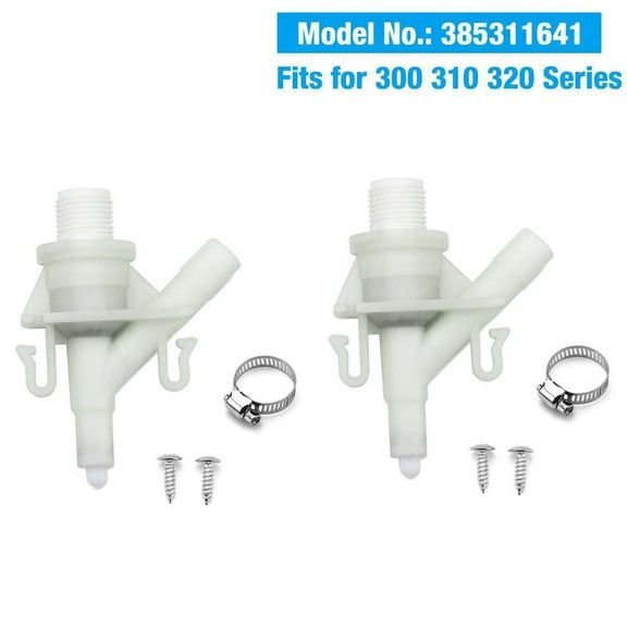 iFJF 2Pcs Plastic Water Valve Kit 385311641 for 300 310 320 Series Marine Toilet Replacement Water Valve