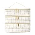 thumbnail image 2 of Bolsa de aseo, bolsa de mano, bolsa de maquillaje para mujer, para acampar, juegos de manicura, juego de brochas Blanco, 2 of 9