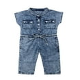 thumbnail image 1 of Combinaison Bébé Garçon Garçon Sans Manches en Jean une Seule Pièce, 1 of 6