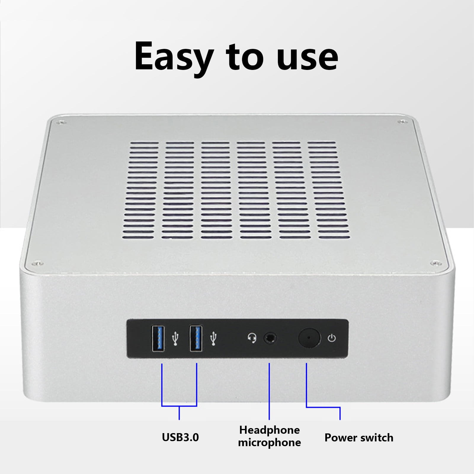 ITX Computer Case Server Chassis Gaming Power Supply Simple to Use TA65 Industrial Control Htpc Case for Home Fittings