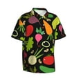 thumbnail image 2 of Easygdp Cartoon Vegetables Men's Hawaiian Shirts Print Lapel Short Sleeve for Beach, vacation, party, casual occasions - 3X-Large, 2 of 9