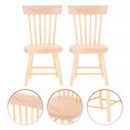 thumbnail image 5 of FELTECHELECTR 2 piezas de muebles pequeños para casa de muñecas, sillas de madera, accesorios fotográficos, adornos de madera, 5 of 5
